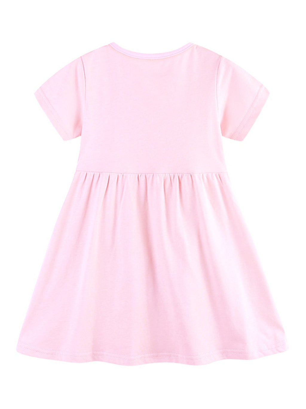 Children's Rainbow Print Short Sleeve Casual Dress