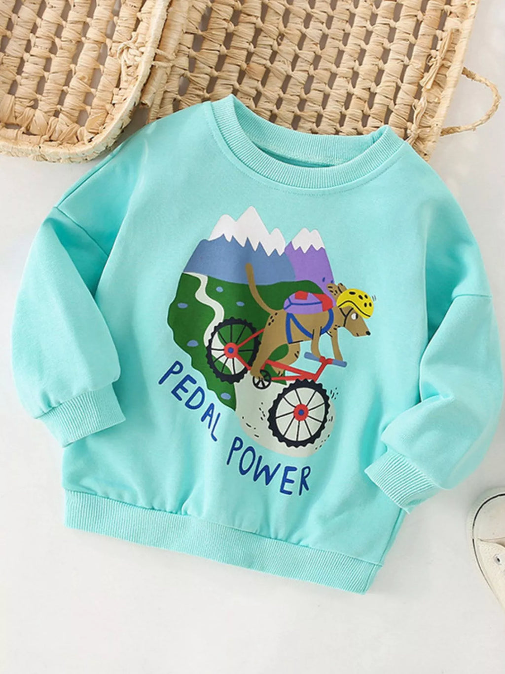 Children's Pedal Power Graphic Crew Neck Sweatshirt