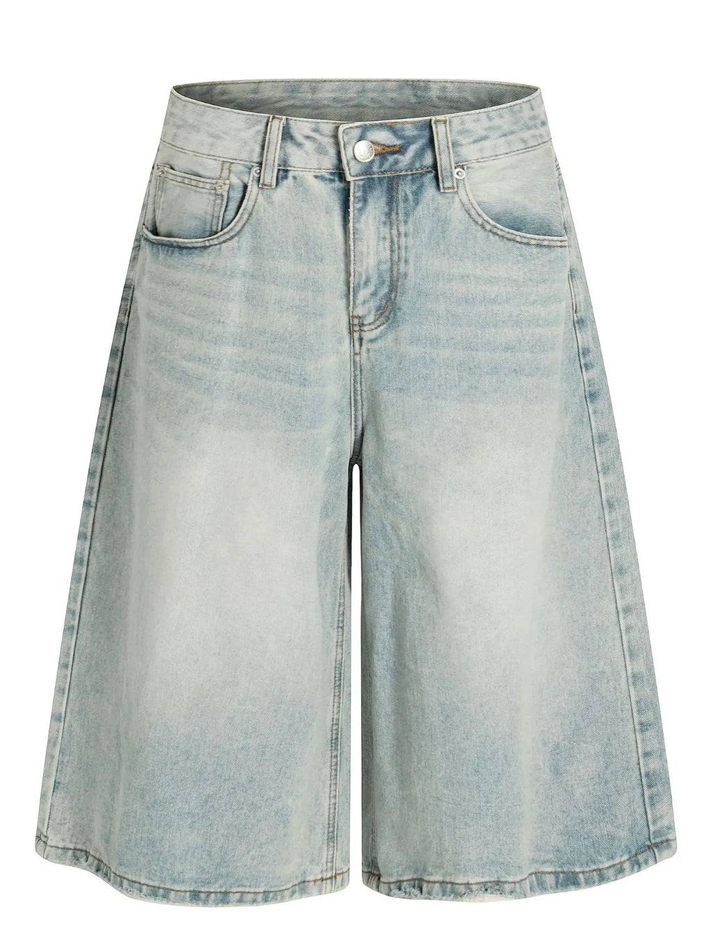 Men's Wash Wide Leg Denim Shorts