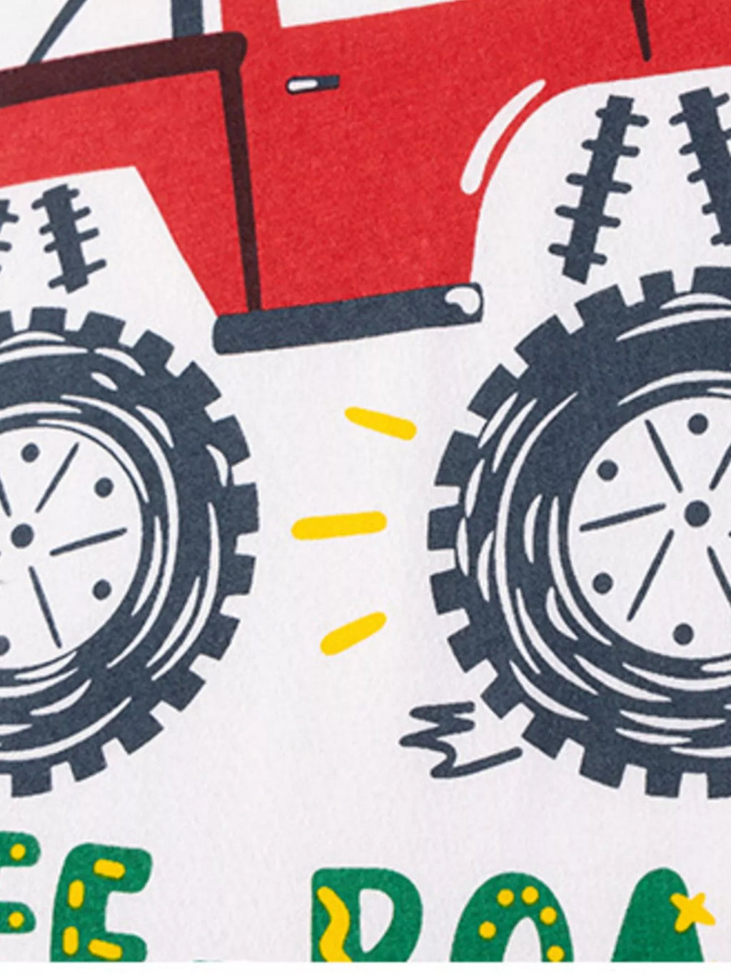Children's Cartoon Vehicle Graphic Raglan Sleeve T-Shirts