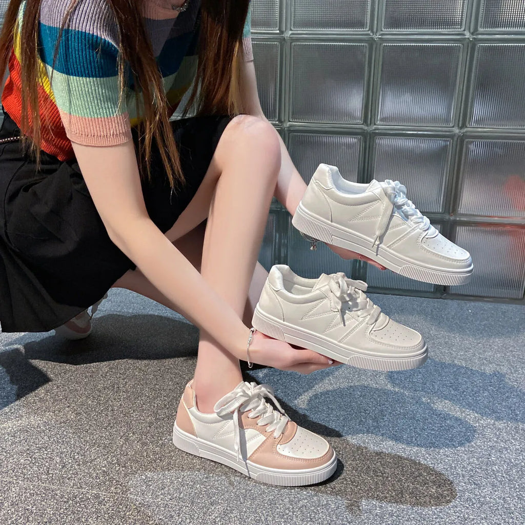 Low-Top Lace-Up Breathable Sneakers