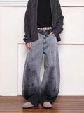 Men's Full Size Washed Wide Leg Jeans Plus Size