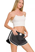 Zenana Soft Woven Lined Dolphin Shorts
