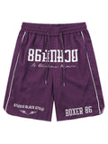 Men's Drawstring Letter Graphic Basketball Shorts