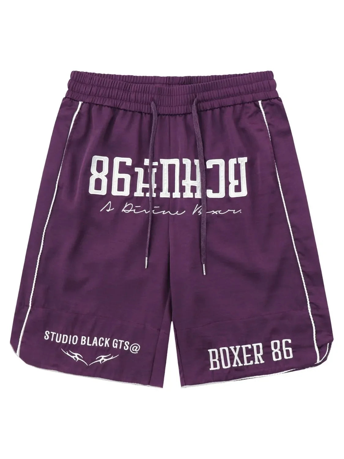 Men's Drawstring Letter Graphic Basketball Shorts