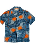 Men's Full Size Button Down Tropical Printed Shirt Plus Size