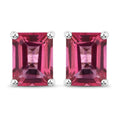 3.20 Carat Genuine Pink Topaz .925 Sterling Silver Earrings