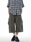 Men's Plus Size Loose-Fit Cargo Capris Pants