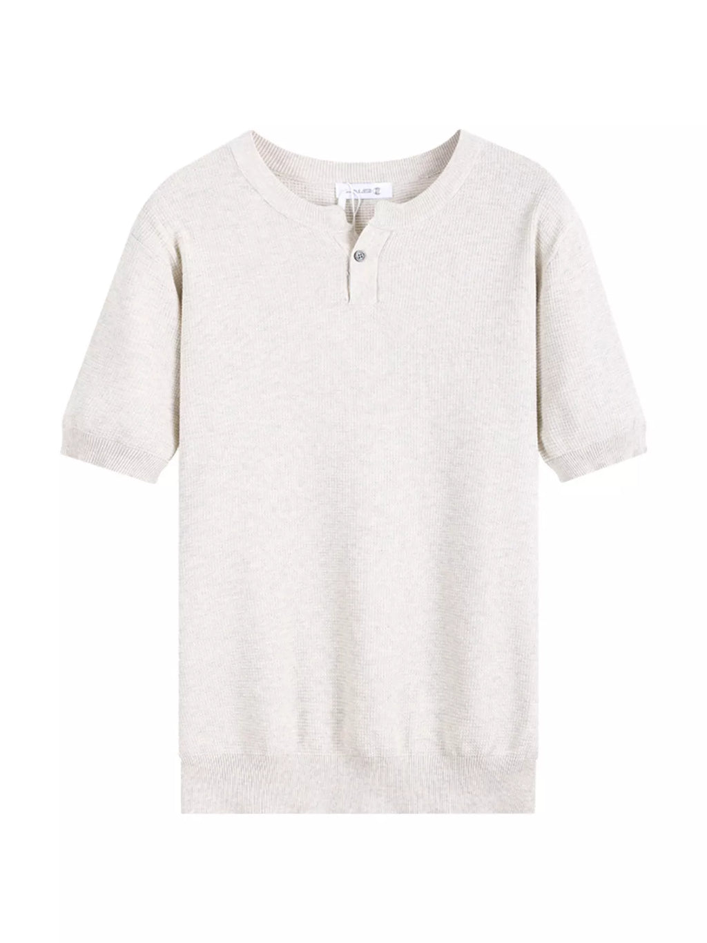 Men's Plus Size Casual Knitted Henley T-Shirt