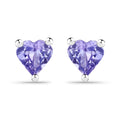 0.90 Carat Genuine Tanzanite .925 Sterling Silver Earrings