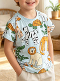 Children's Animal Print Short Sleeve Tee