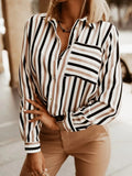 Striped Button-Down Long Sleeve Shirt