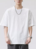Men's Plus Size Round Neck Half Sleeve T-Shirt