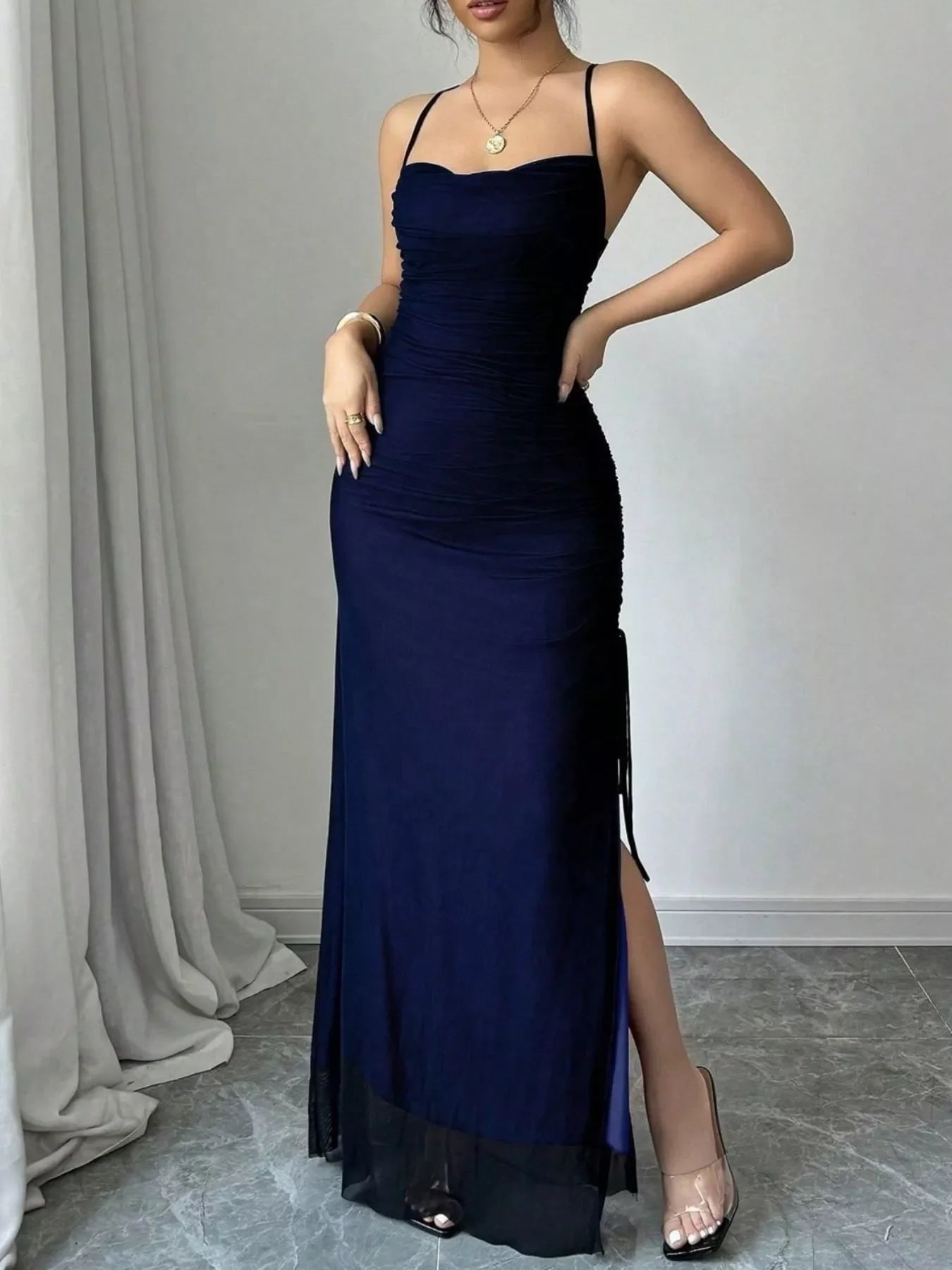 Sweetheart Neck Spaghetti Strap Maxi Dress