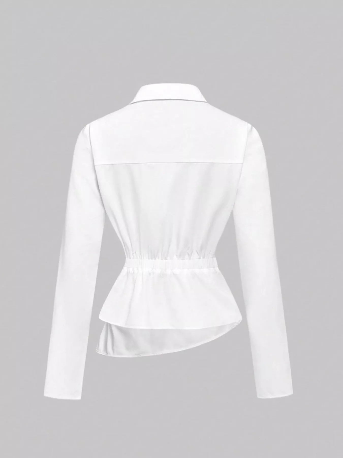Asymmetrical Button Long Sleeve Shirt