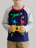 Children's Soccer Player Graphic Long Sleeve T-Shirt