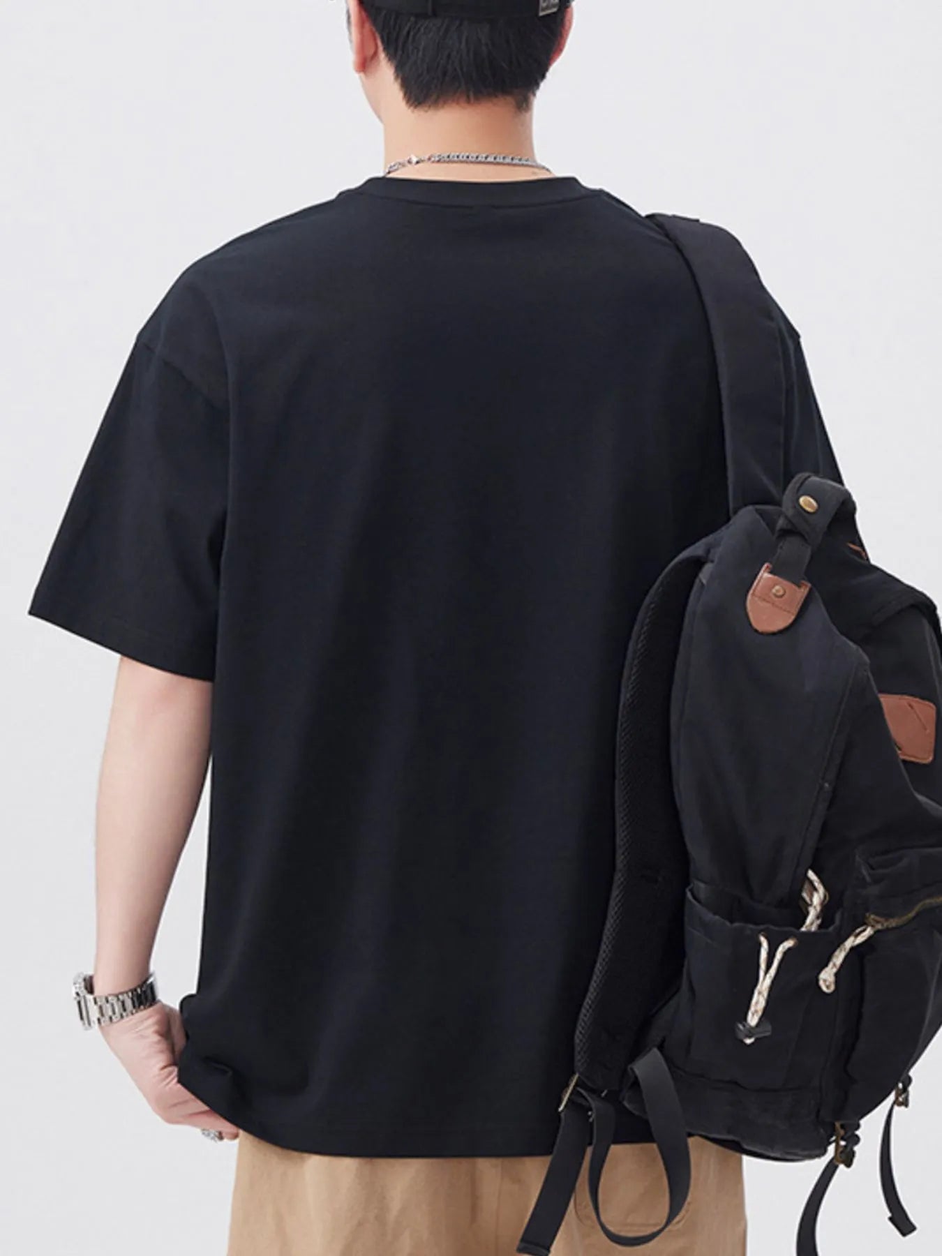 Men's Plus Size Round Neck Short Sleeve T-Shirt