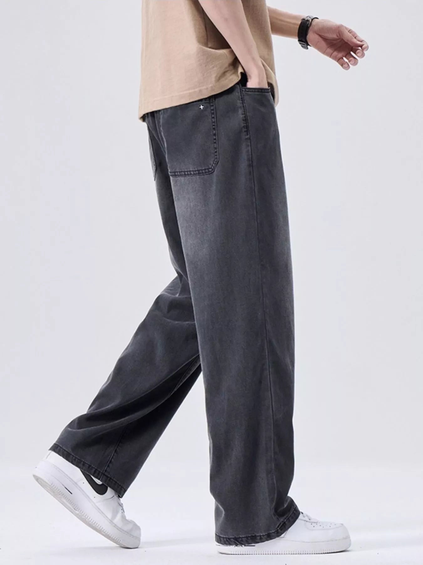 Men's Plus Size Wide Leg Jeans