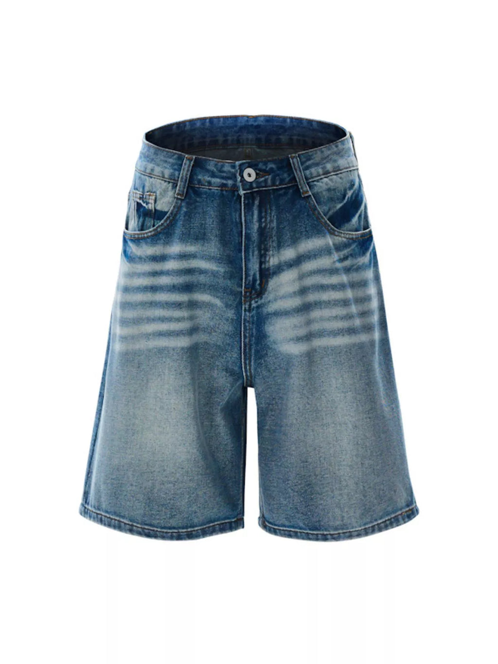Men's Washed Loose Fit Denim Shorts
