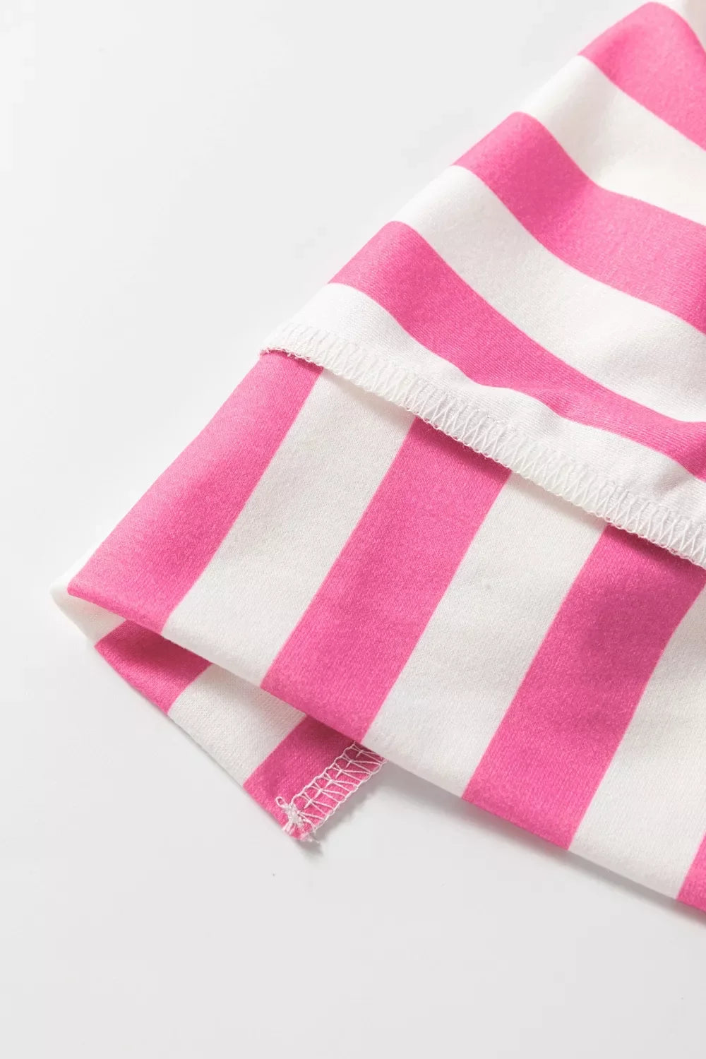 Stripe Exposed Seam Contrast Patchwork Oversized Top