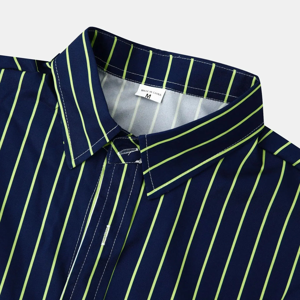 Men's Striped Button-Down Shirt