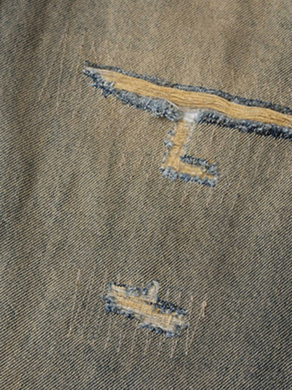 Men's Distressed Straight Vintage Wash Jeans