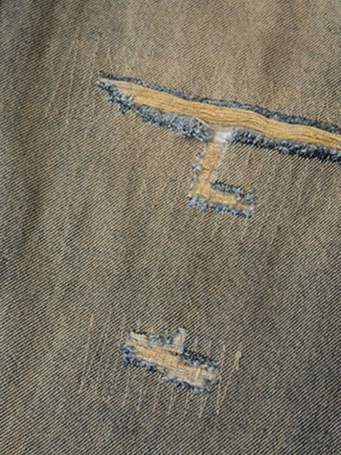 Men's Distressed Straight Vintage Wash Jeans