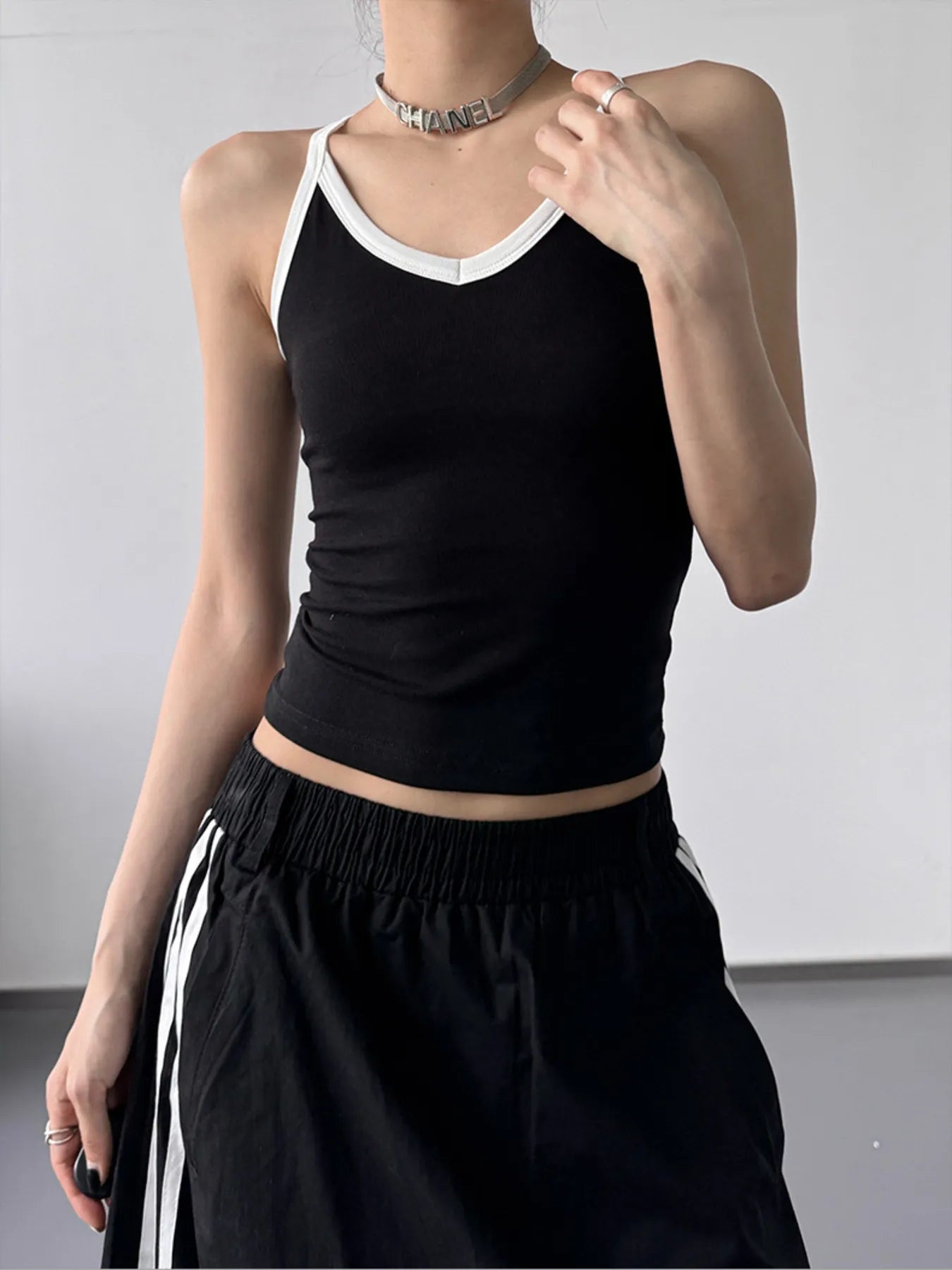 Contrast Trim Cami Top