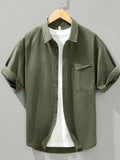 Men's Plus Size Button Up Long Sleeve Shirt