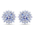 2.52 Carat Genuine Tanzanite .925 Sterling Silver Earrings