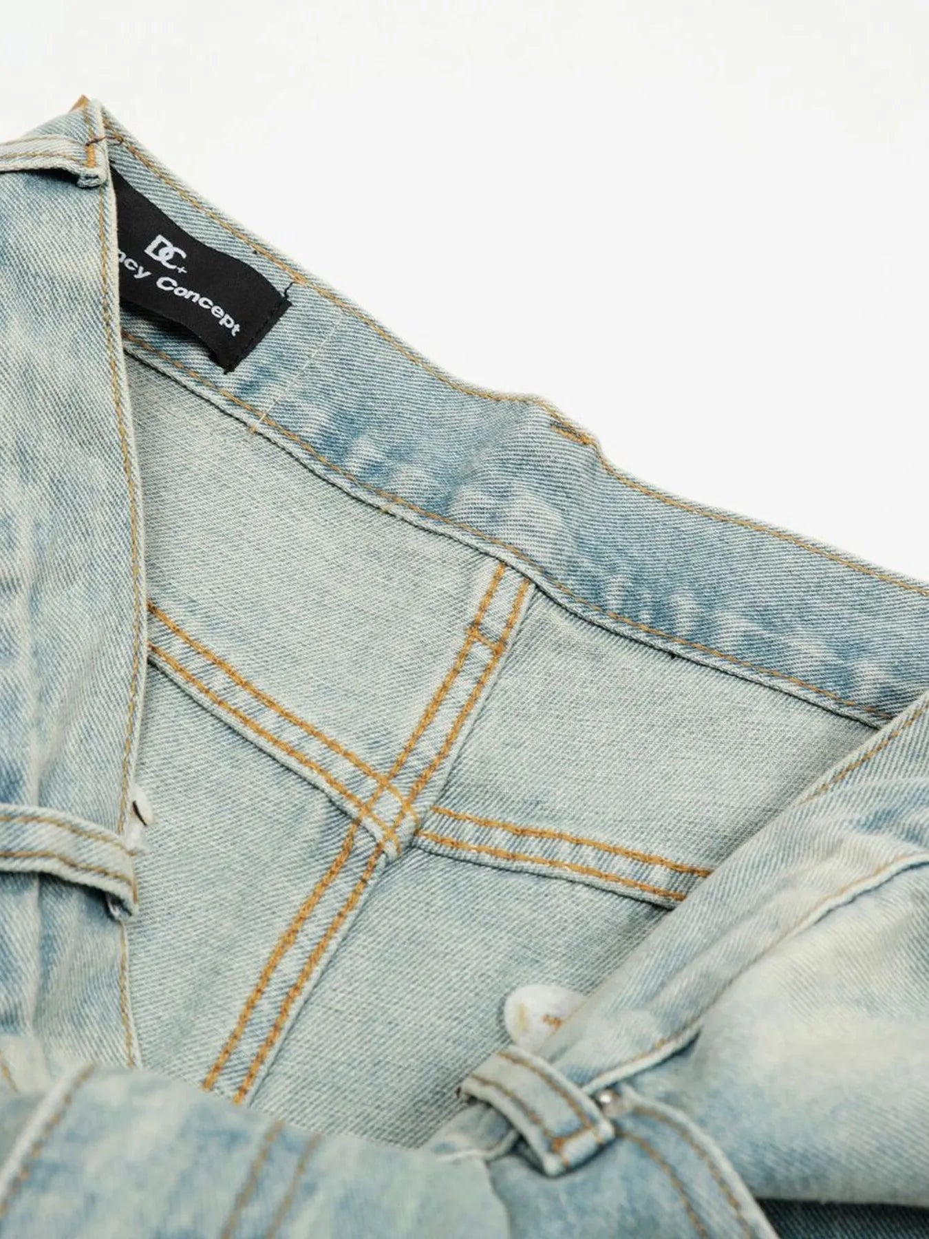 Men's Washed Wide Leg Jeans
