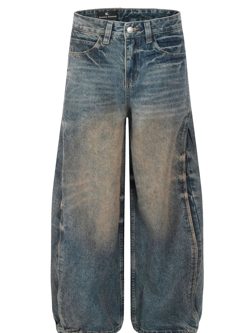 Men's Washed Wide Leg Baggy Jeans