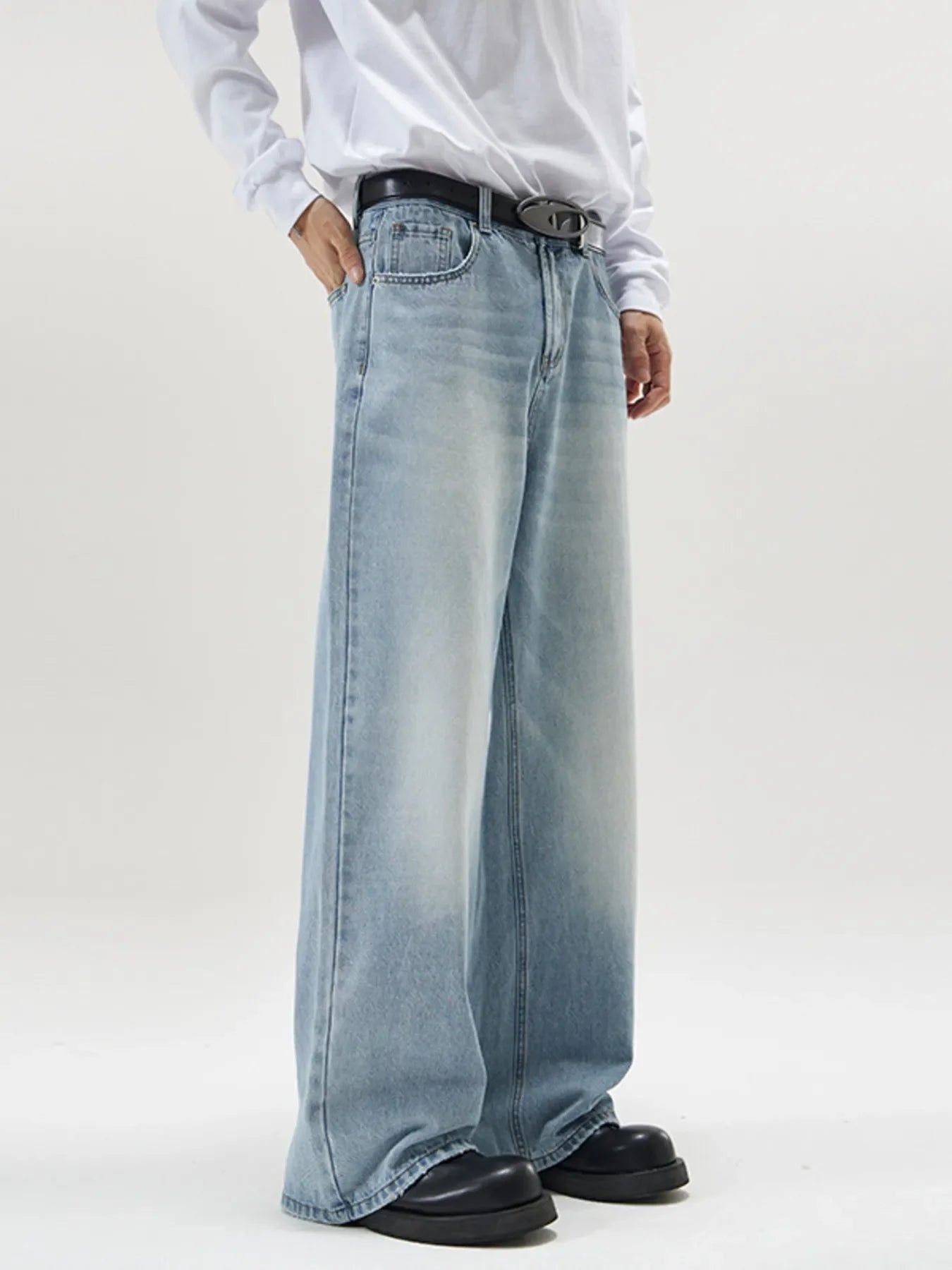 Men's Full Size Wide Leg Jeans Plus Size