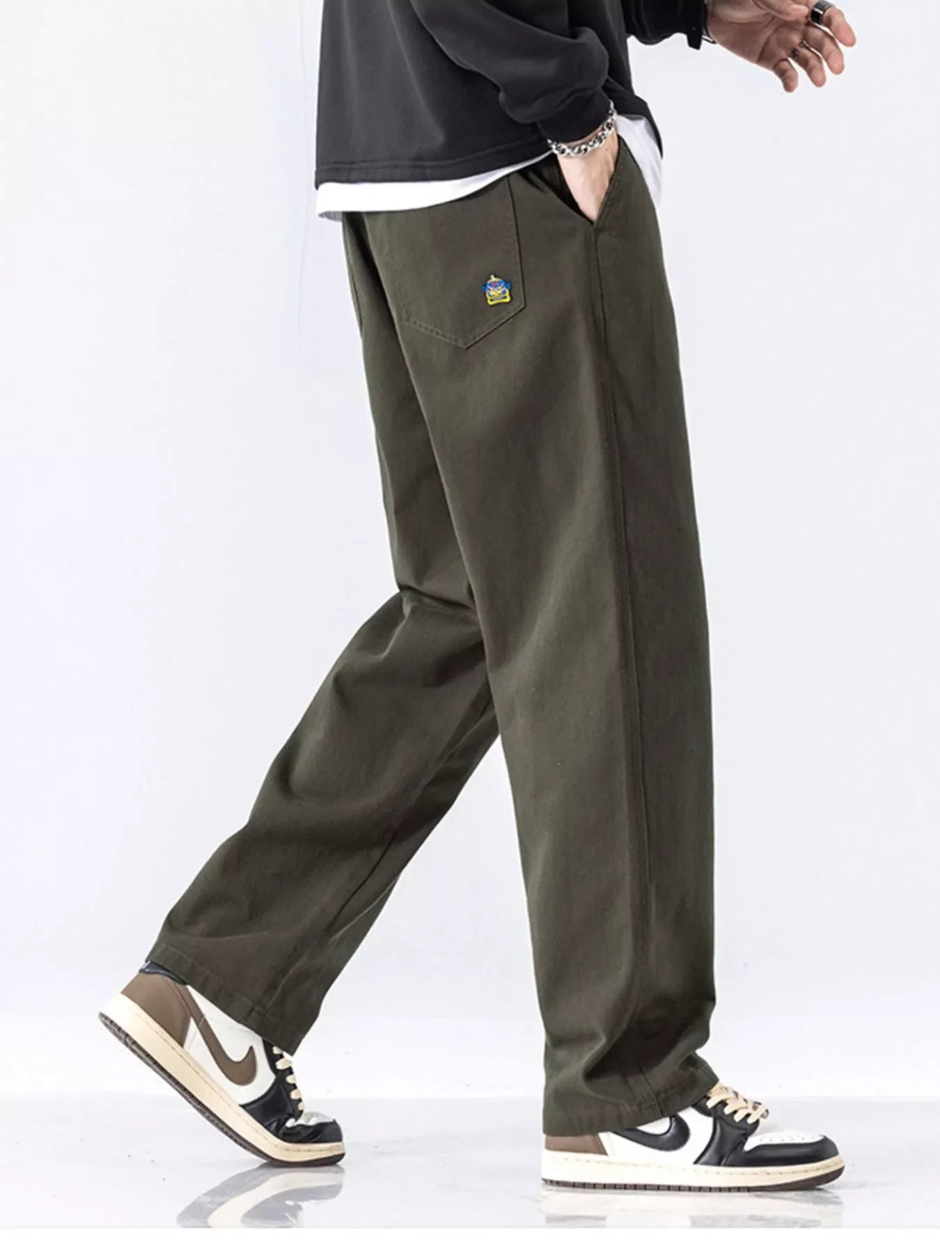 Men's Full Size Casual Loose-Fit Drawstring Pants Plus Size