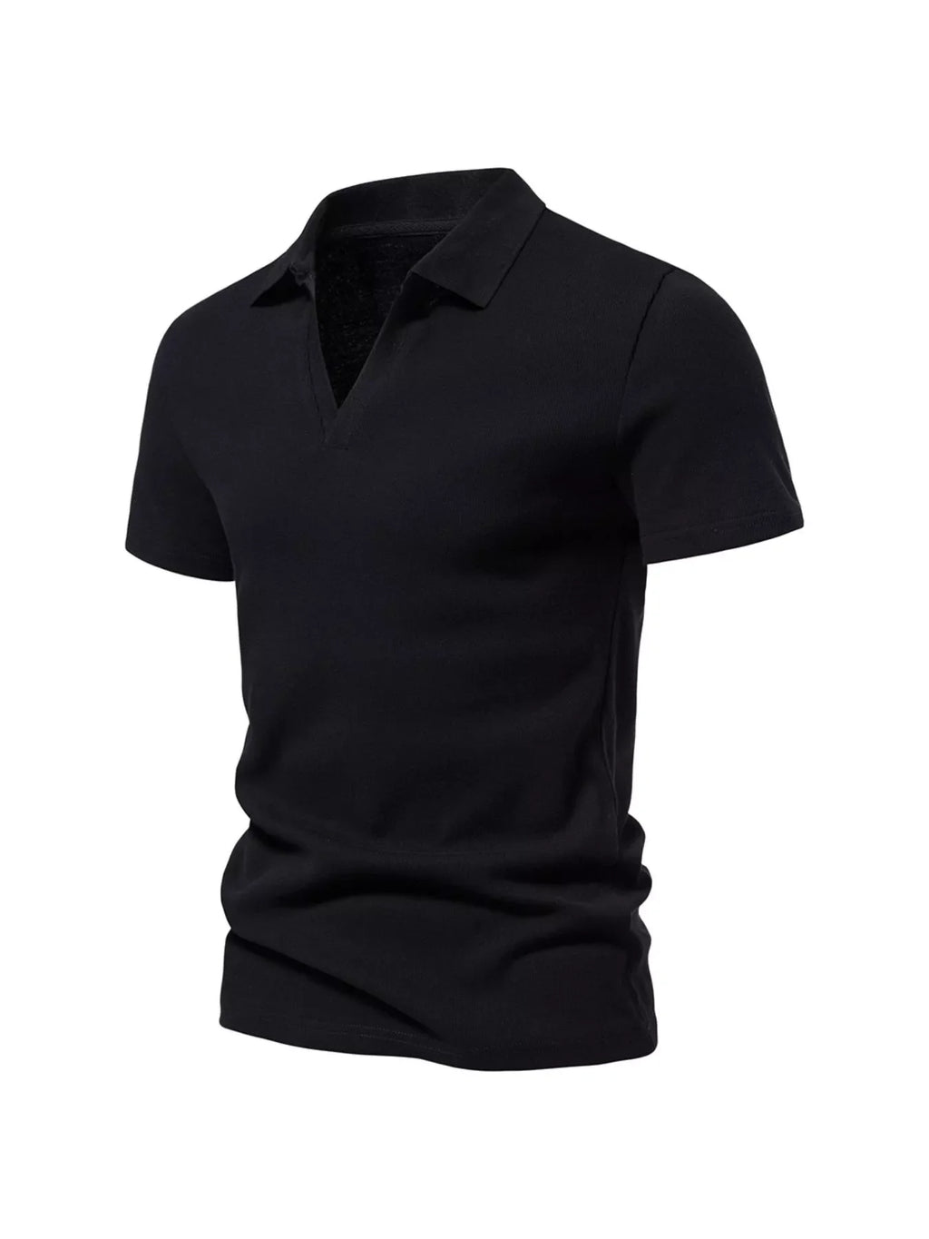 Men's Plus Size Casual Notched Short Sleeve Polo