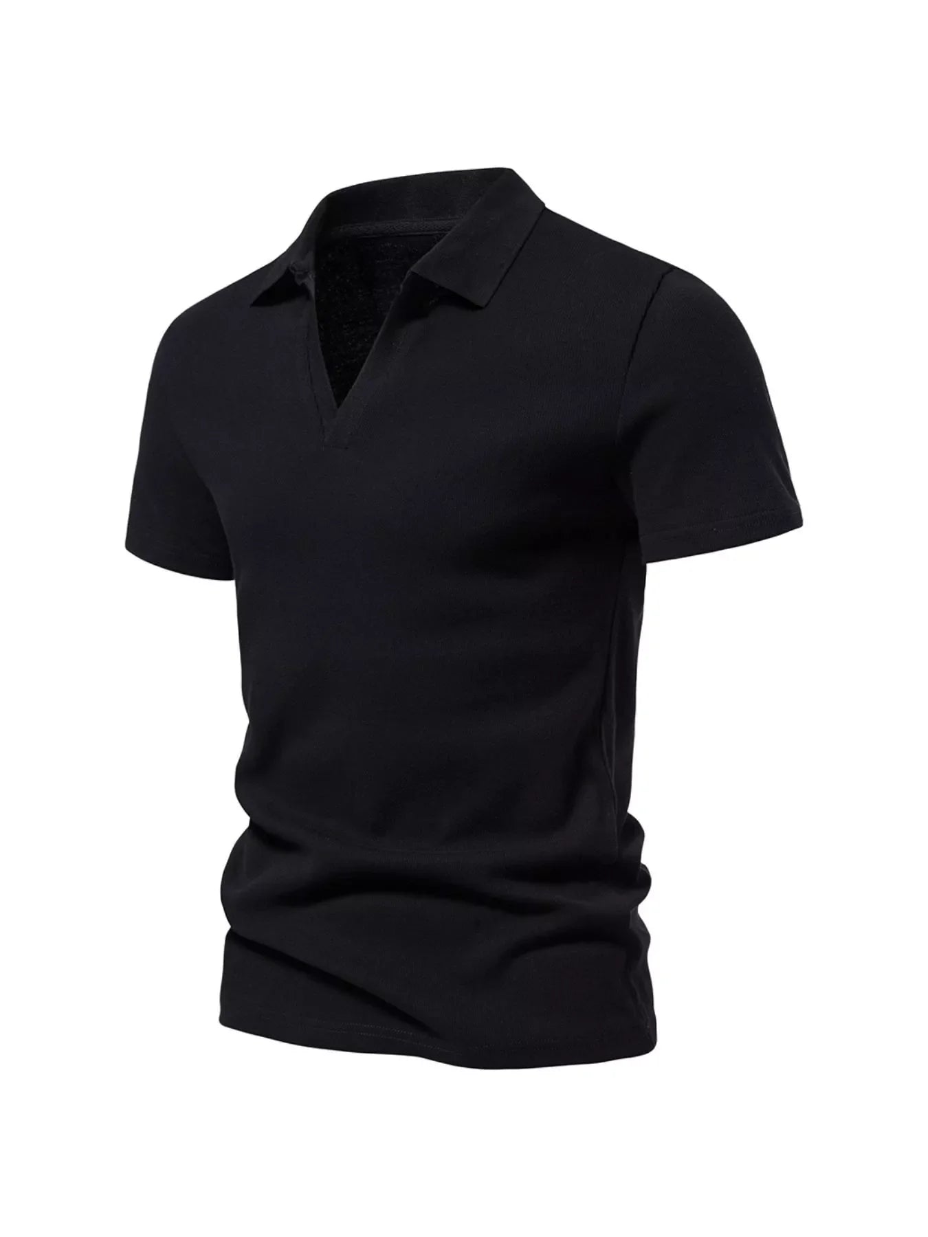 Men's Plus Size Casual Notched Short Sleeve Polo