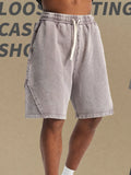 Men's Casual Drawstring Washed Shorts