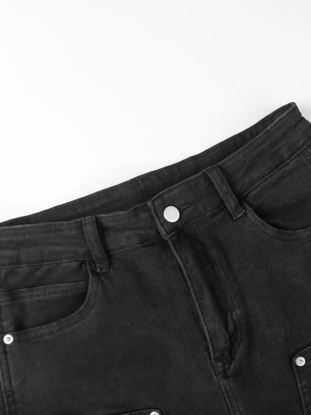 Men's High Waist Straight Leg Cargo Jeans