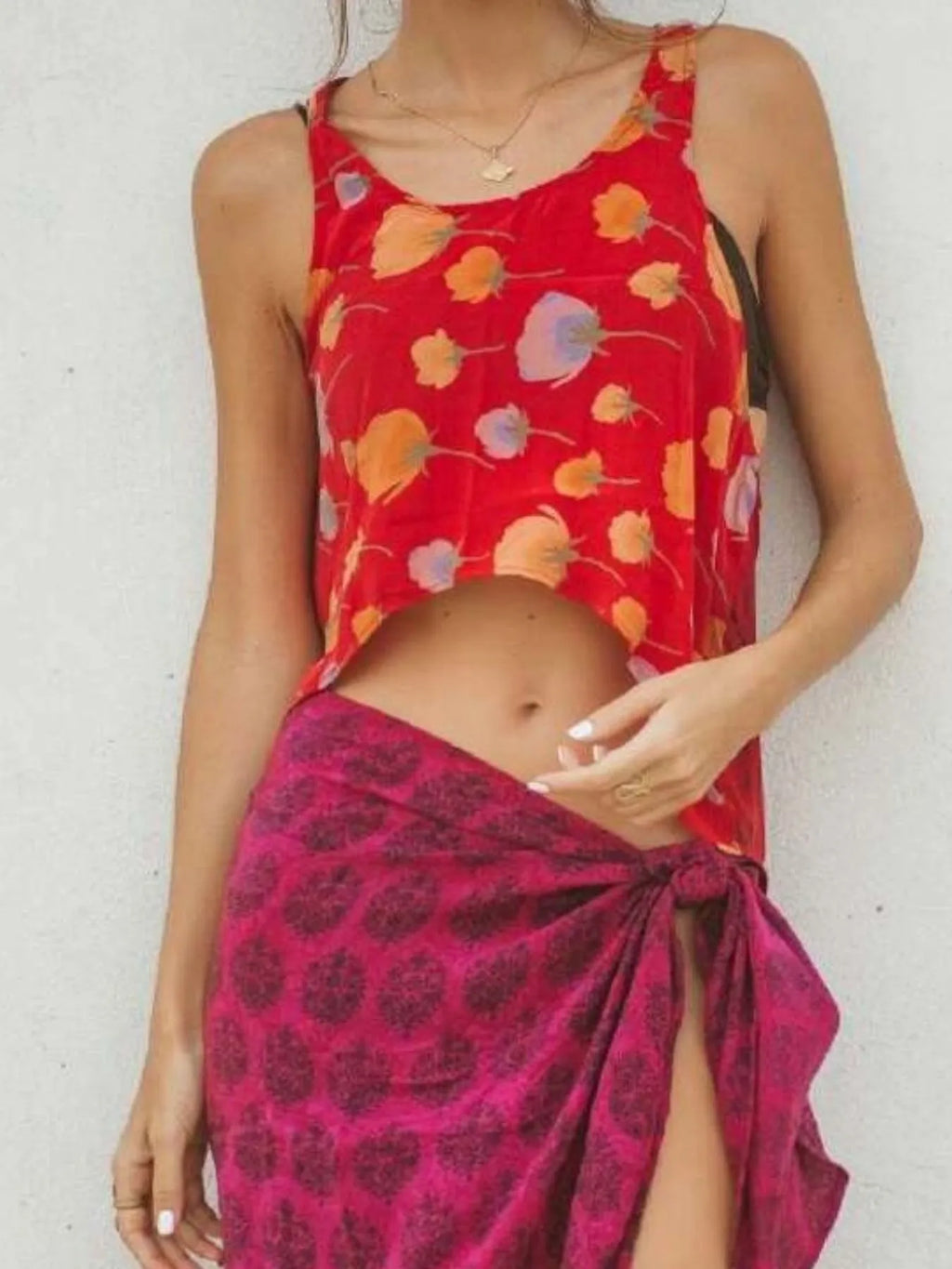 Printed Scoop Neck Tank