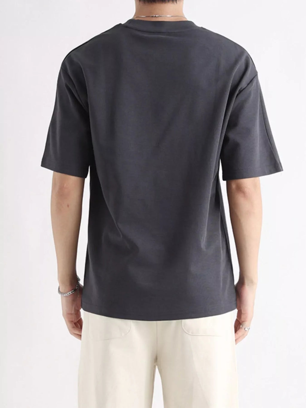 Men's Plus Size Relaxed Fit Solid Color T-Shirt