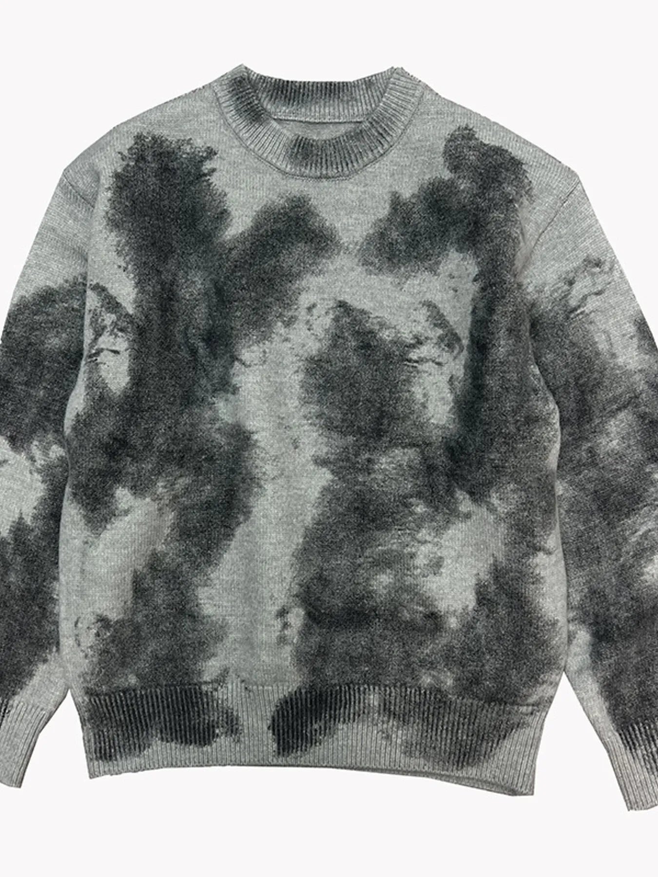 Men's Plus Size Ribbed Hem Round Neck Sweater