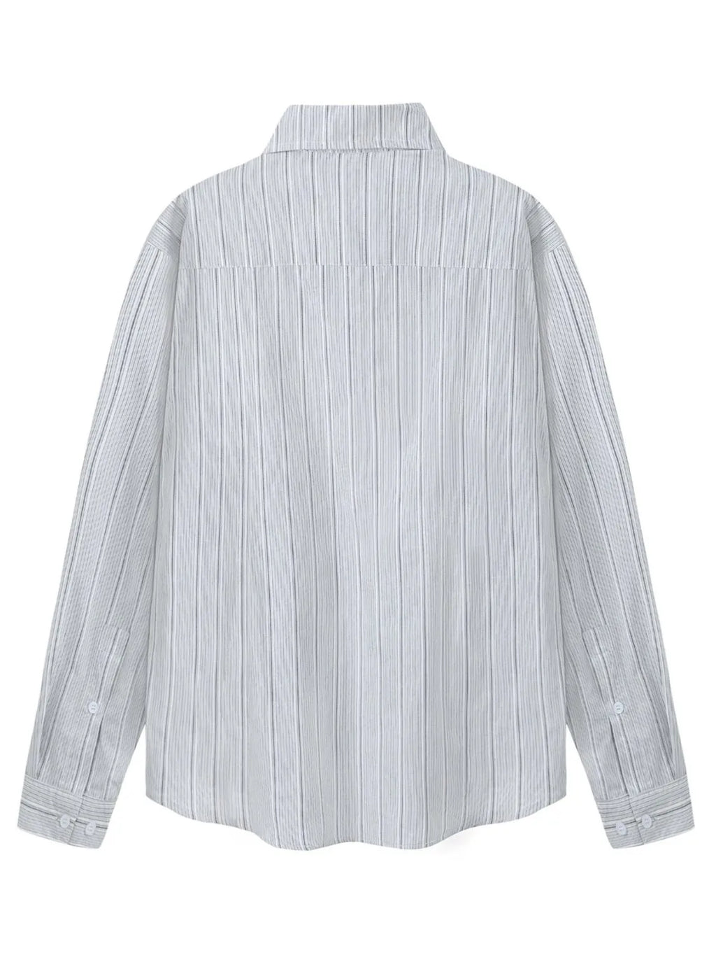 Men's Striped Button Up Long Sleeve Shirt