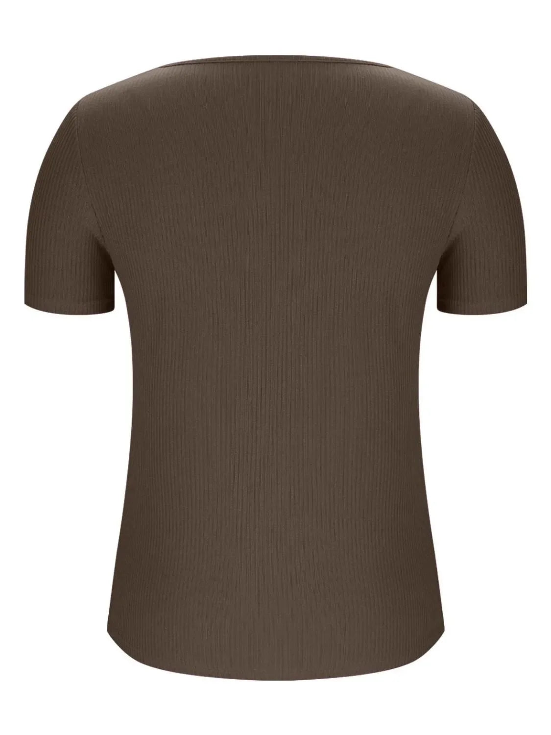 Solid V-Neck Short Sleeve T-Shirt