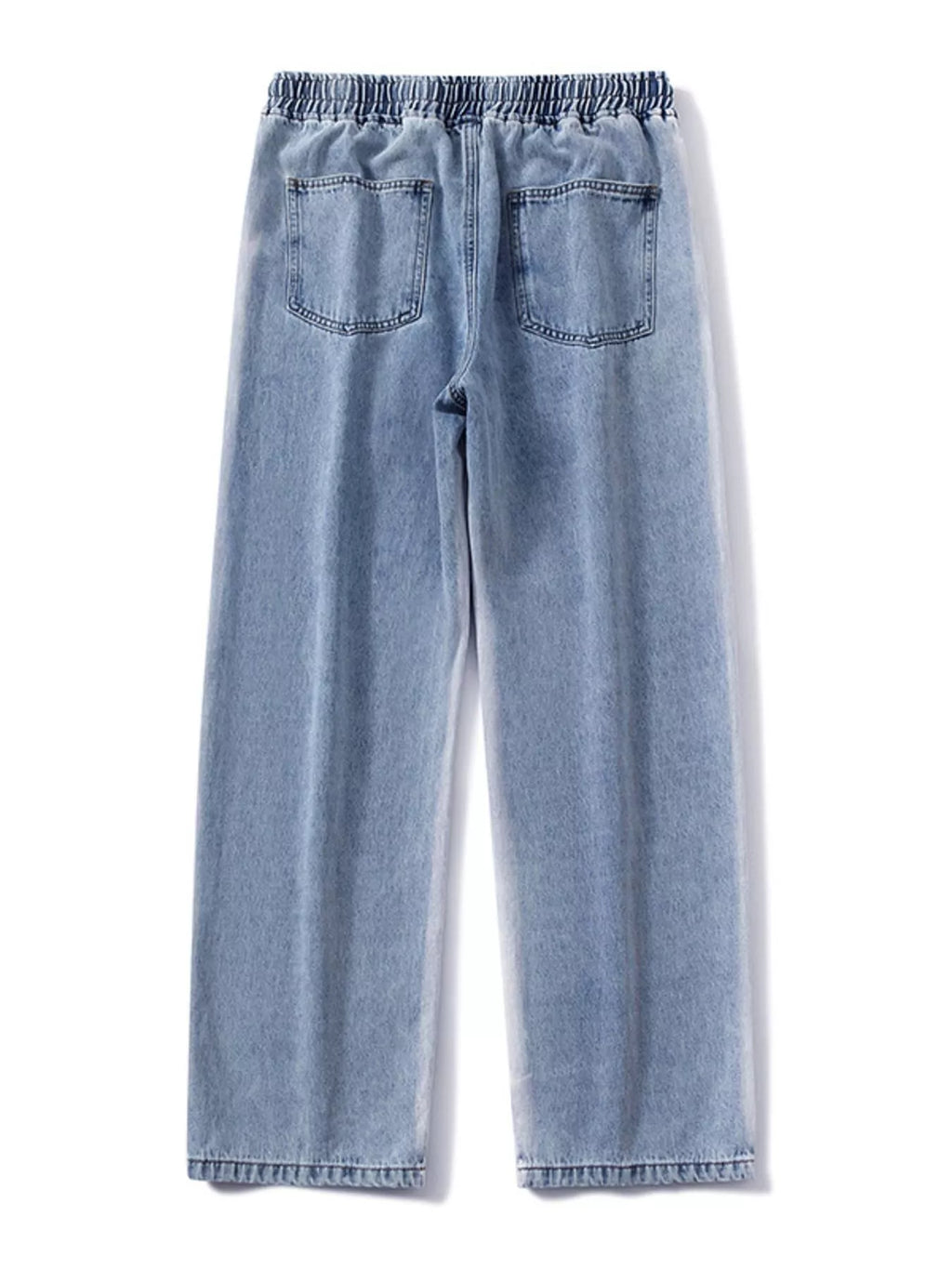 Men's Full Size Drawstring Wide Leg Jeans Plus Size
