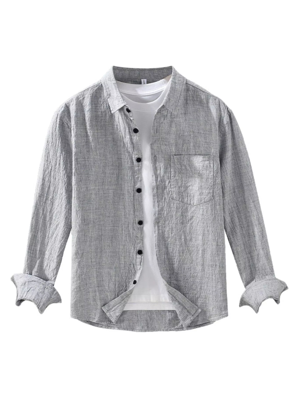 Men's Plus Size Button Up Long Sleeve Shirt