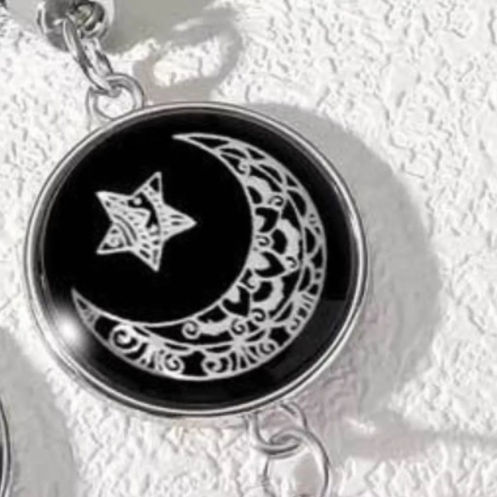 2-Piece Glow-in-the-Dark Sun Moon Bracelet