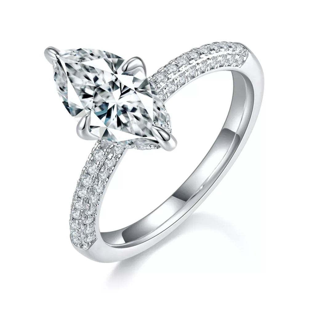 2 Carat Moissanite 925 Sterling Silver Ring