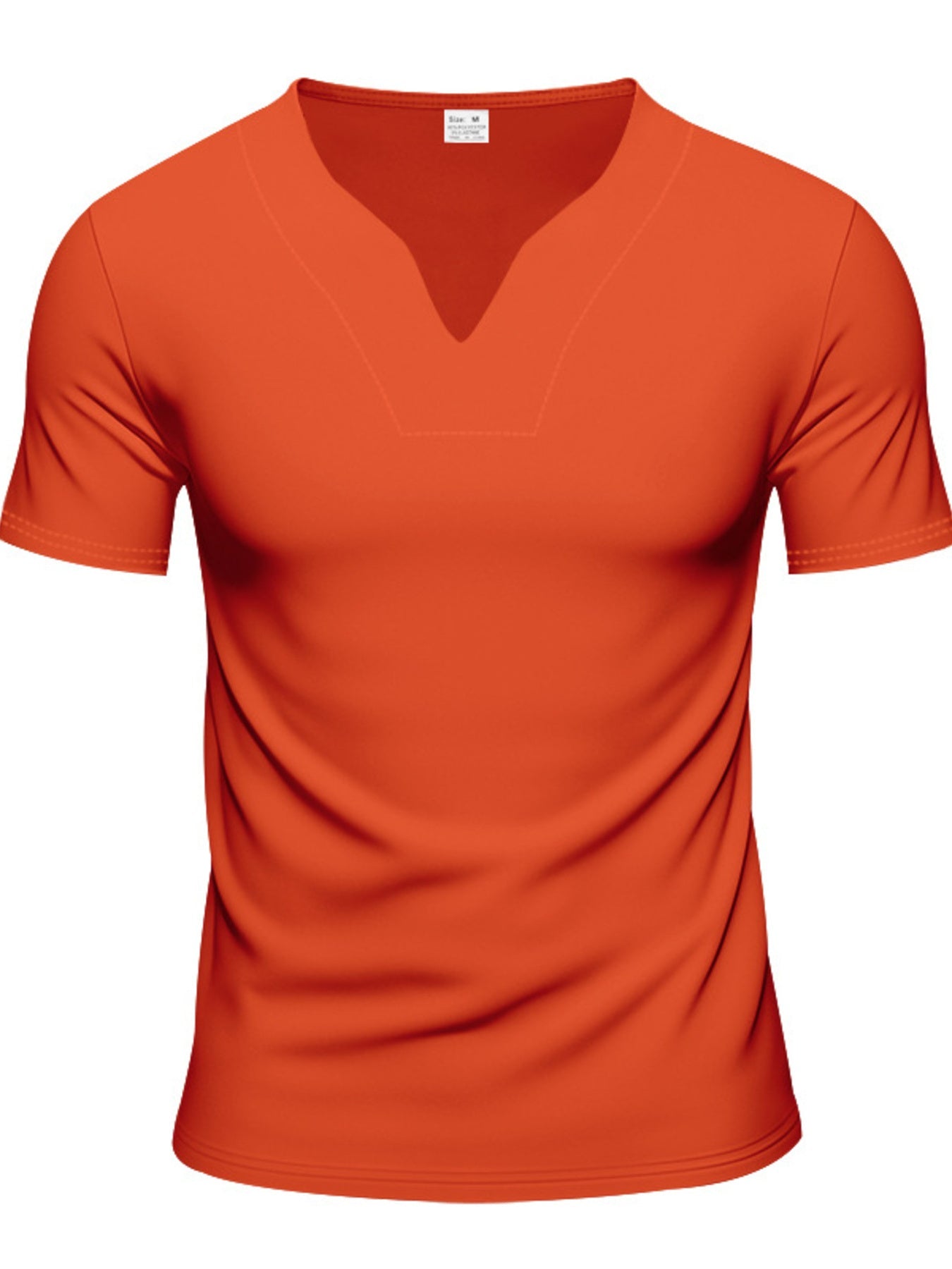 Men's Full Size Casual V-Neck Short Sleeve T-Shirt Plus Size