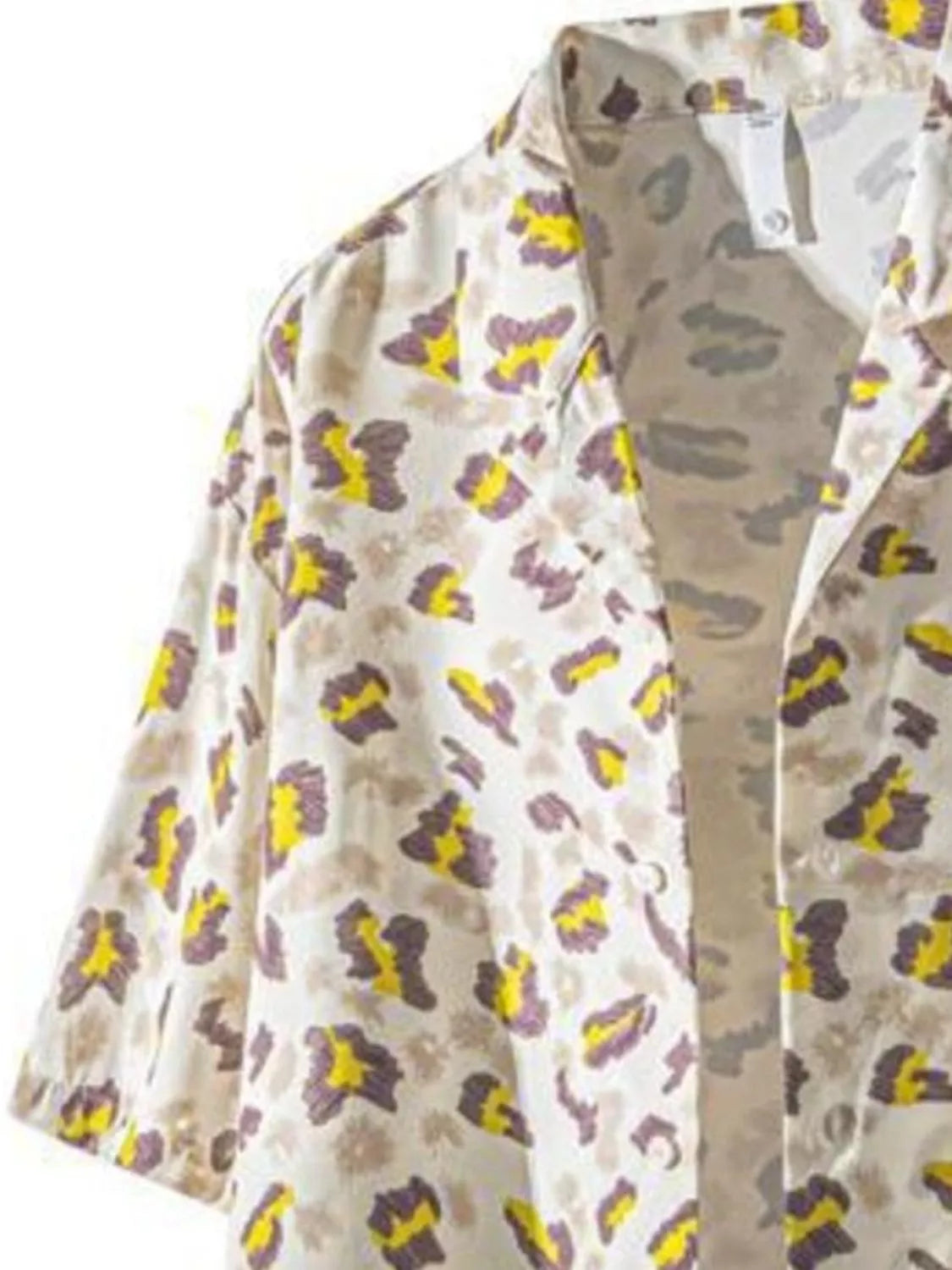 Men's Tropical Print Short Sleeve Shirt
