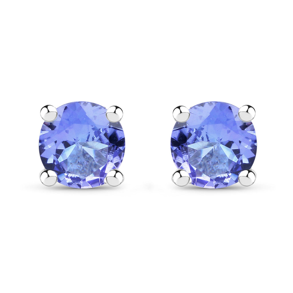 0.46 ct. Genuine Tanzanite .925 Sterling Silver Earrings for women